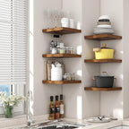 Square Floating Shelves for Wall 8"W x 8"D x 1.2"H, Small Engineered Wood Wall - Image 2