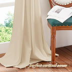 NICETOWN Beige Velvet Curtains 63 inches 2 Panels Set, Thermal Insulated Heavy - Image 7