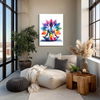 GELDSTEI Framed Zen Wall Art, Chakra Yoga Wall Decor, Colorful Meditation - Image 4