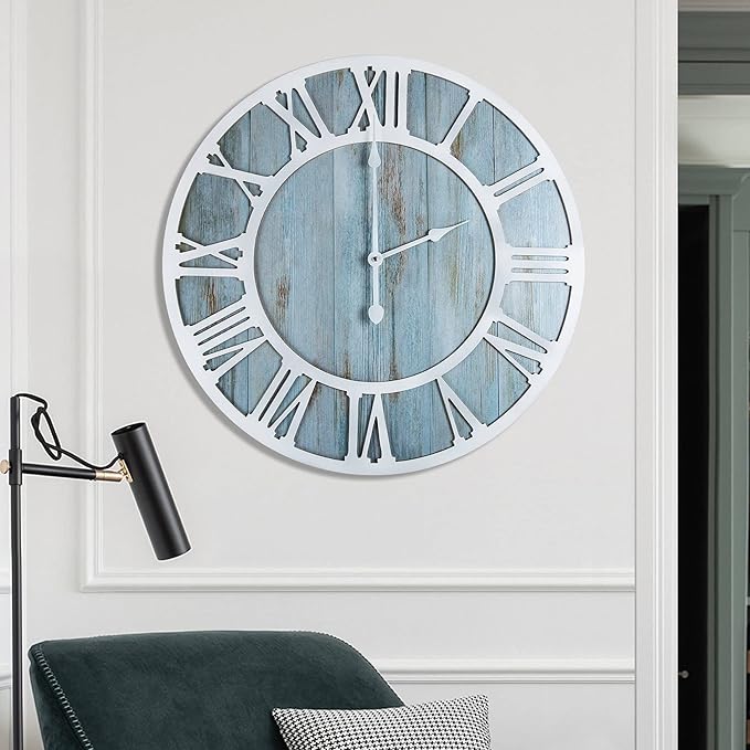 1st owned Wall Clocks for Living Room Decor, Round Silent Non Ticking, Modern - Image 4