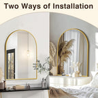 FICTOR Bathroom Mirror for Wall, Arched Vanity Bathroom Mirror for Over Sink - Image 4