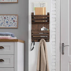 BTY Mail Holder for Wall, Wooden Mail Sorter - Image 5