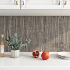 FunStick 15.8"x240" Grasscloth Peel and Stick Wallpaper Textured Taupe Brown - Image 5