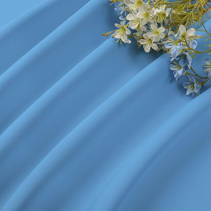 CUCRAF Light Blue Blackout Curtains 108 inch Length 2 Panels Set, Rod Pocket - Image 7