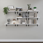 DOLLFIO Floating Shelves, 8 Sets Wall Shelves, Wooden Floating Shelves - Image 7