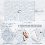 Theper Blue Wallpaper 17.3"×393" Modern Striped Peel and Stick Wallpaper Boho - Image 3