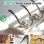 SKOLOO Creations White Solid Wood Wall Mounted Coat Rack, 5 Hooks, 16-7/8" Long - Image 5