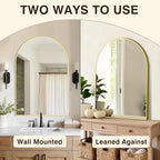 Vanity Bathroom Mirror for Wall, 2 Pack 36”x24” Arched Bathroom Mirror for Over - Image 6