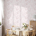Ismoon Peel and Stick Wallpaper Floral Pink Stick on Wall Paper Vintage French - Image 3