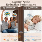 4 Pack Wood Panels for Wall, 94.4" x 12.8" Acoustic Wood Slat Wall Panel for - Image 4