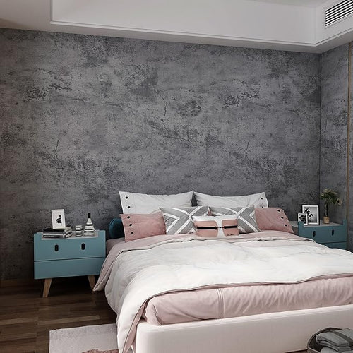3yecao 48"×354" Extra Wide Thick Large Size Blue Grey Cracked Concrete by 3YECAO