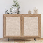 Amiya Grasscloth Khaki Wallpaper Peel and Stick Tan Faux Fabric Linen Contact - Image 4