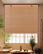 FoundGo Retro Bamboo Blinds 72" W x 72" H Bamboo Roman Shades Light Filtering - Image 7
