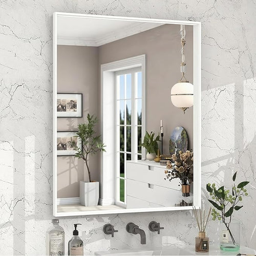 24x36 Inch White Bathroom Mirrors by Dimelax