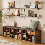 DINZI LVJ Long Wall Shelves, 39.4Inch Wall Mounted Shelves Set of 2, - Image 2