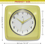 Infinity Instruments Retro Wall Clock – 9-Inch Square, Silent & Non-Ticking – - Image 5