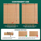 Bamboo Roller Blinds Shades, Outdoor Bamboo Roll Up, Vertical Lifting, - Image 5