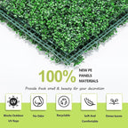 AOKIE 20"X20" Artificial Grass Wall, Party Garden Fence Decor - Image 2