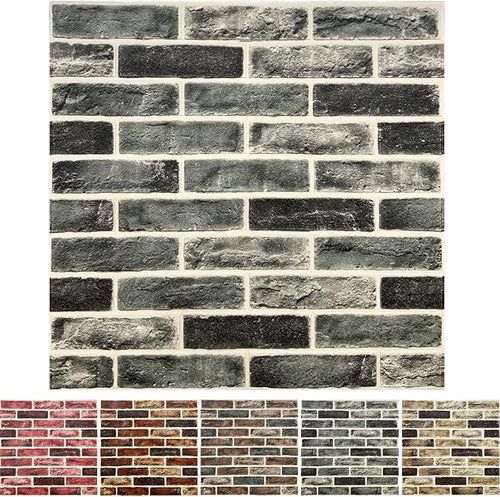 20-Pack 104 Sq.Ft 3D Wall Panels Peel and Stick 3D Faux Brick Wallpaper Peel by YLLYLL