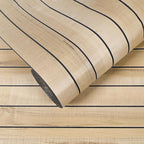 VEELIKE Sand Birch Wood Wall Panels Peel and Stick Distressed Wood Grain Slat by VEELIKE