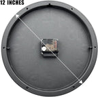 Plumeet 12'' Wall Clock, Battery Operated Wall Clocks Silent Non-Ticking Quartz - Image 8