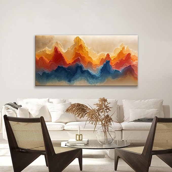 Suconvng Abstract Wall Art For Living Room Maximalist Canvas Wall Art Decor - Image 3