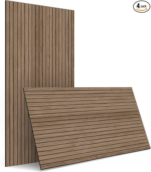 4-Piece Wood Slat Wall Panel for Interior Wall Decor Noise Cancelling 47.2" x by premiumqualitypeelandsticktile