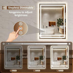 28x36 Inch LED Lighted Bathroom Mirror - Image 3