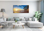 Beach Sunset Large Wall Art Tropical Palm Tree Canvas Paintings Coastal - Image 8