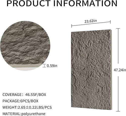 3D Faux Stone Wall Panels, Lightweight & Waterproof Accent Marble Stone Skin - Image 2