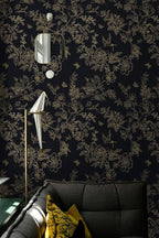 Froluya Black and Gold Wallpaper Peel and Stick Wallpaper 17.7"x196.8" Vintage - Image 6