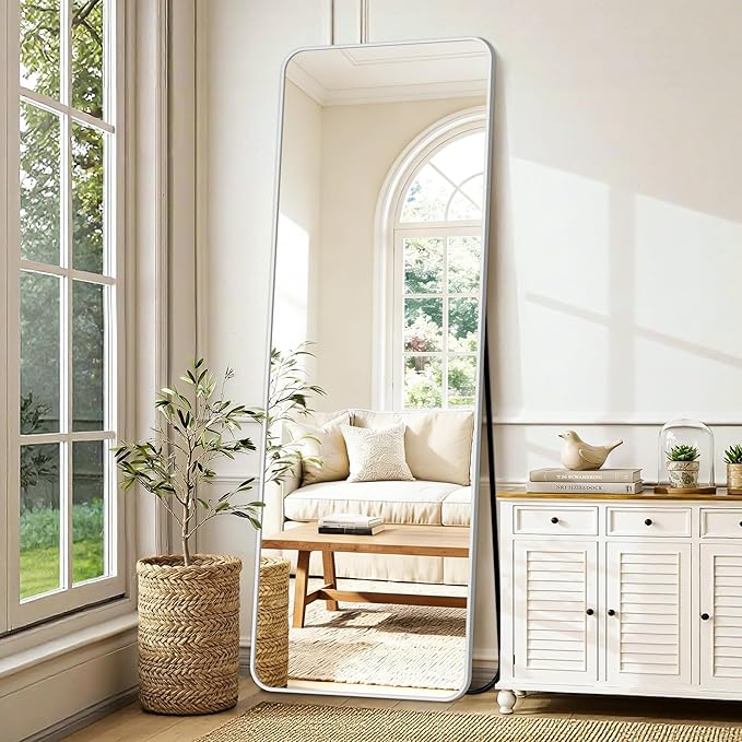Delma Full Length Mirror, Wall Mounted, Freestanding or Leaning, Rounded - Image 8