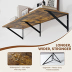 Heimlove Deep Floating Shelves for Wall, 36W x 12D Wood Wall Shelves Set of 2 - Image 5