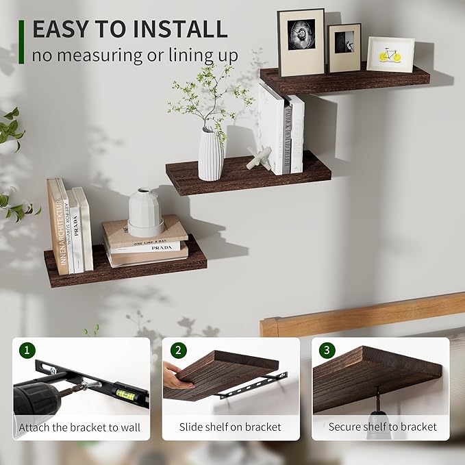Marsmiles Wood Floating Shelves - Image 4