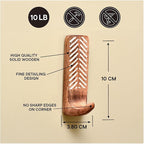IndianShelf 10 LB- 12 Pieces Decorative Wood Adhesive Wall Hooks–Boho Peel and - Image 7