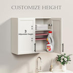 FIMELLO 47.2" W Laundry Room Cabinets Wall Mounted, Laundry Wall Cabinet - Image 5