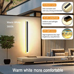 2Pack 79inch Long Outdoor Modern LED Wall Light, 65W Waterproof IP65 Warm White - Image 2