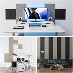 12 Pack Acoustic Panels with Self-Adhesive, Sound Panels High Density, - Image 4