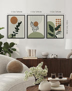 PHOPAGO Boho Plant Wall Art Green Botanical Bohemain Framed Wall Printing - Image 7