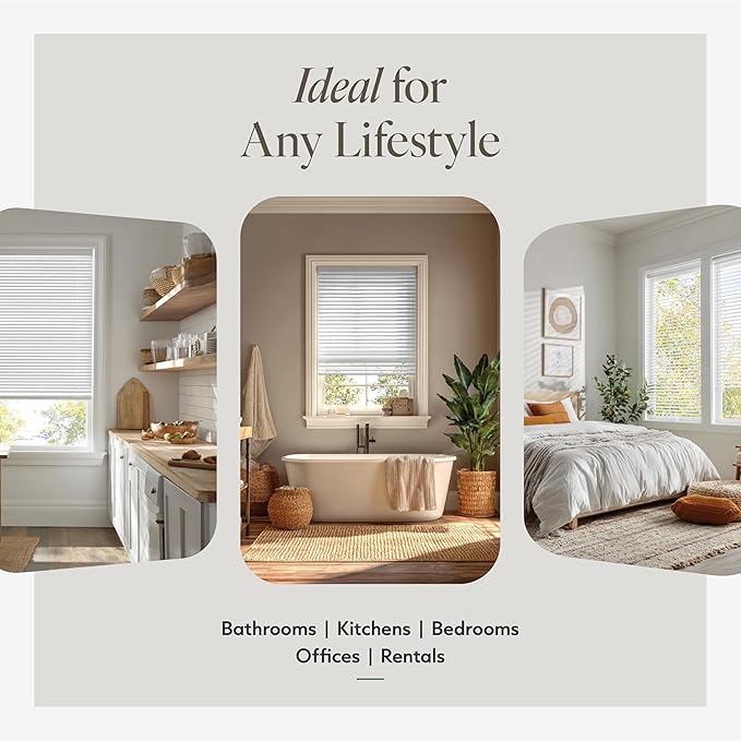 CHICOLOGY Cordless Mini Blinds for Indoor Windows, Light Filtering to Room - Image 3