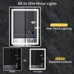 38"x30" LED Bathroom Mirror - Image 2