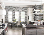 Guvana 17.3"×590" Brick Peel and Stick Wallpaper Red/Blue/Grey Brick Contact - Image 2