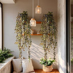 Artificial Hanging Plant 2 Pcs Faux Plant Ivy Vine Faux Eucalyptus Vines Fake by Yarmare