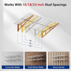 FLEXIMOUNTS 2-Pack 2x6ft Garage Shelving 24-inch-by-72-inch Heavy Duty Wall - Image 5