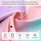 XiDi Curtains for Bedroom Decor, Kids Room Curtains for Girls Rainbow Colour - Image 3