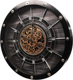 HOIBAI Wall Clock, 27 Inch Moving Gears Clock Large Wall Clock - Image 2