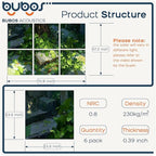 BUBOS 6 Pack Self-Adhesive Acoustic Wall Panel, 70.8" x 47.2" Sound Panels - Image 2