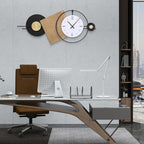 37.7X21Inch Large Modern Wall Clock Geometric Dial-Solid Wood Metal Frame - Image 7