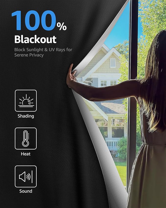 Sumobaby Blackout Curtains for Bedroom Portable 52"x60", No Drill Blackout - Image 2