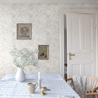 Ismoon Large Floral Peel and Stick Wallpaper Boho Beige/Coffee Contact Paper - Image 9